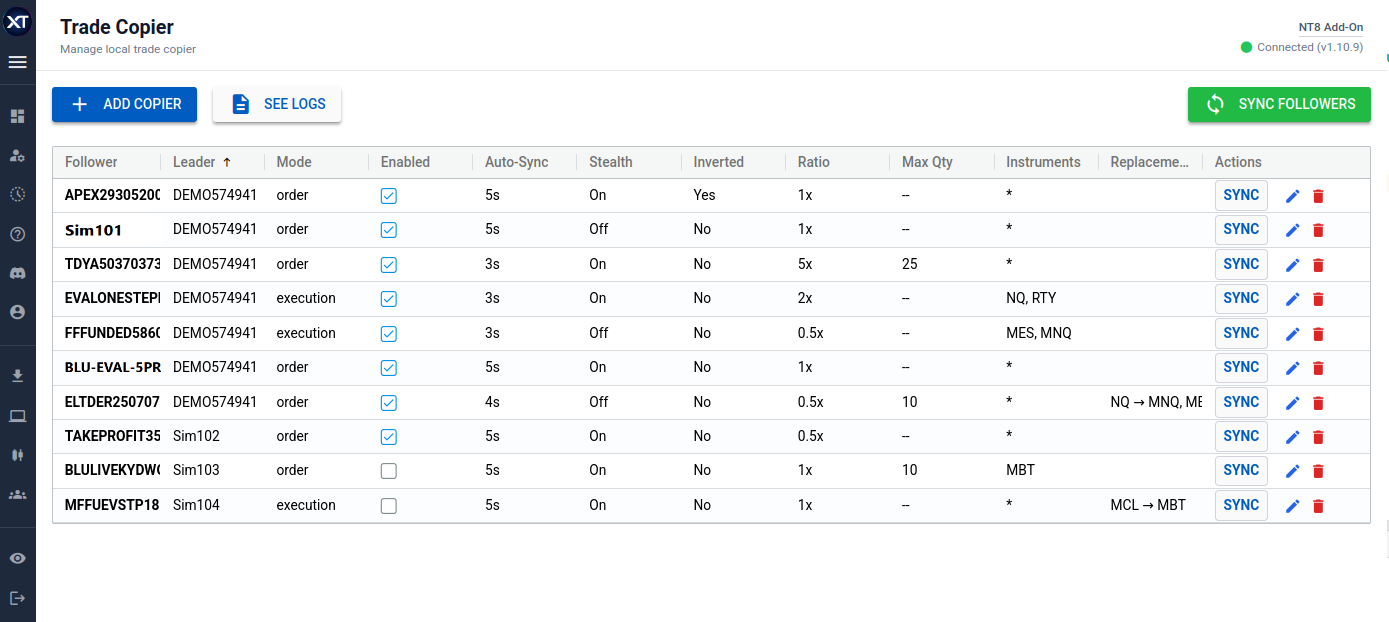 Sneak Peek: CrossTrade Trade Copier for NinjaTrader 8